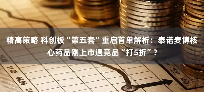 精高策略 科创板“第五套”重启首单解析：泰诺麦博核心药品刚上市遇竞品“打5折”？